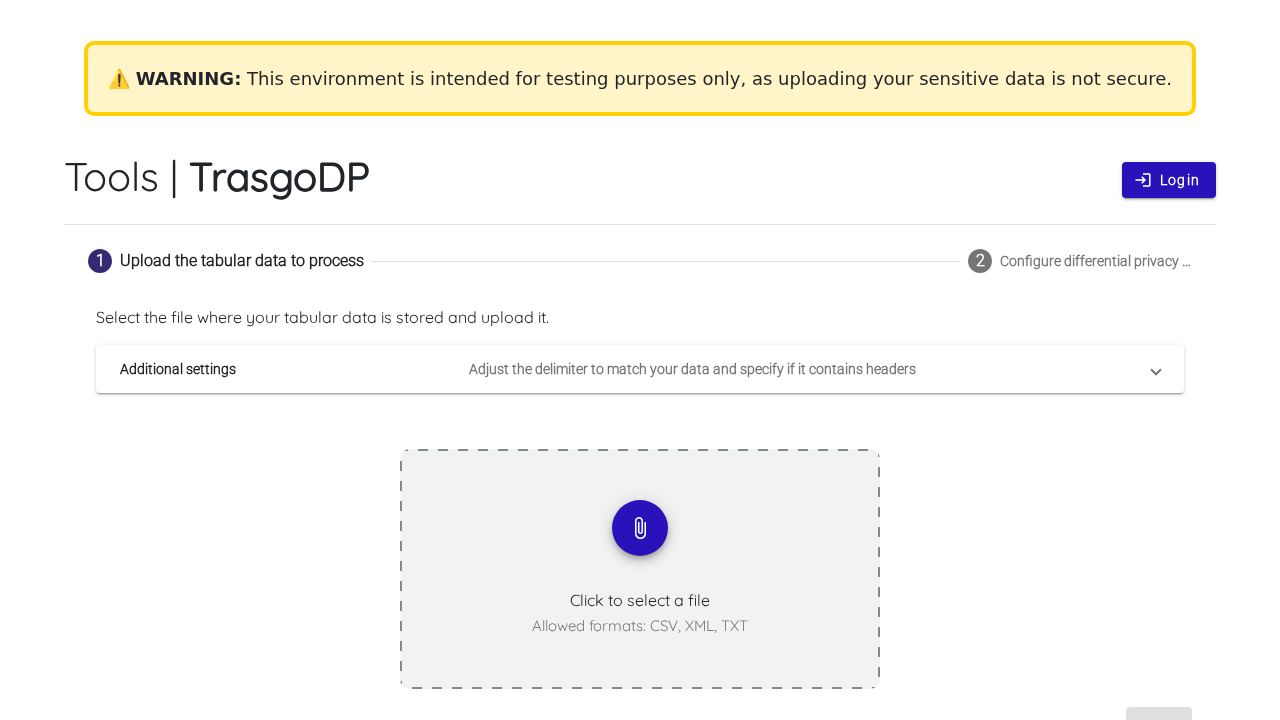 trasgoDP dashboard preview